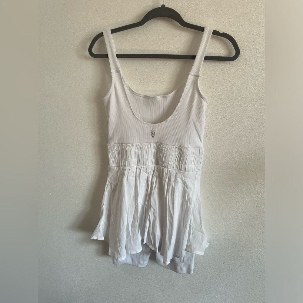 Free People Movement White Romper With Skirt, size small - Picture 3 of 4